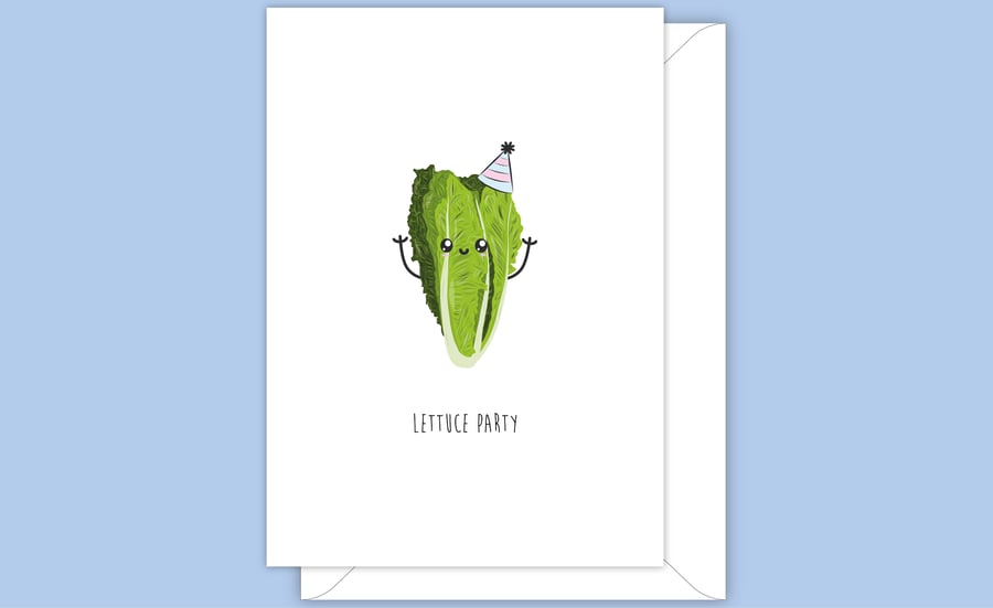 Funny Party Card, Lettuce Party