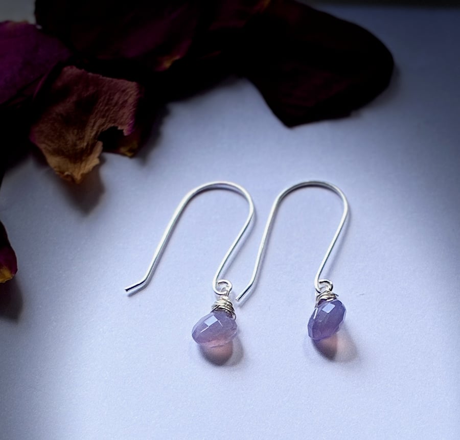 Purple Dangle Earrings 