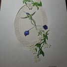 Painting Incorperating Water Colour, Mixed Media And Collage Framed Free P&P
