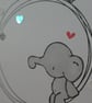 Baby Girl Card - Elephant - Image 2