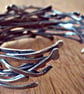 TWISTED VINES - statement cuff - traditional Silversmith techniques - Silver