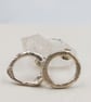 Organic Sterling Silver Molten Stud Earrings - Minimalist Everyday Jewellery - Image 6