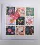 Floral patchwork paper squares card for any occasion 