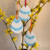 Small Easter Egg Porcelain Hanging Decoration - Blues & Pinks