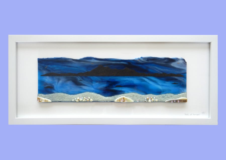 Handmade Fused Glass 'Isle of Arran' Picture