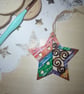 Rainbow star hanging Christmas tree decoration 