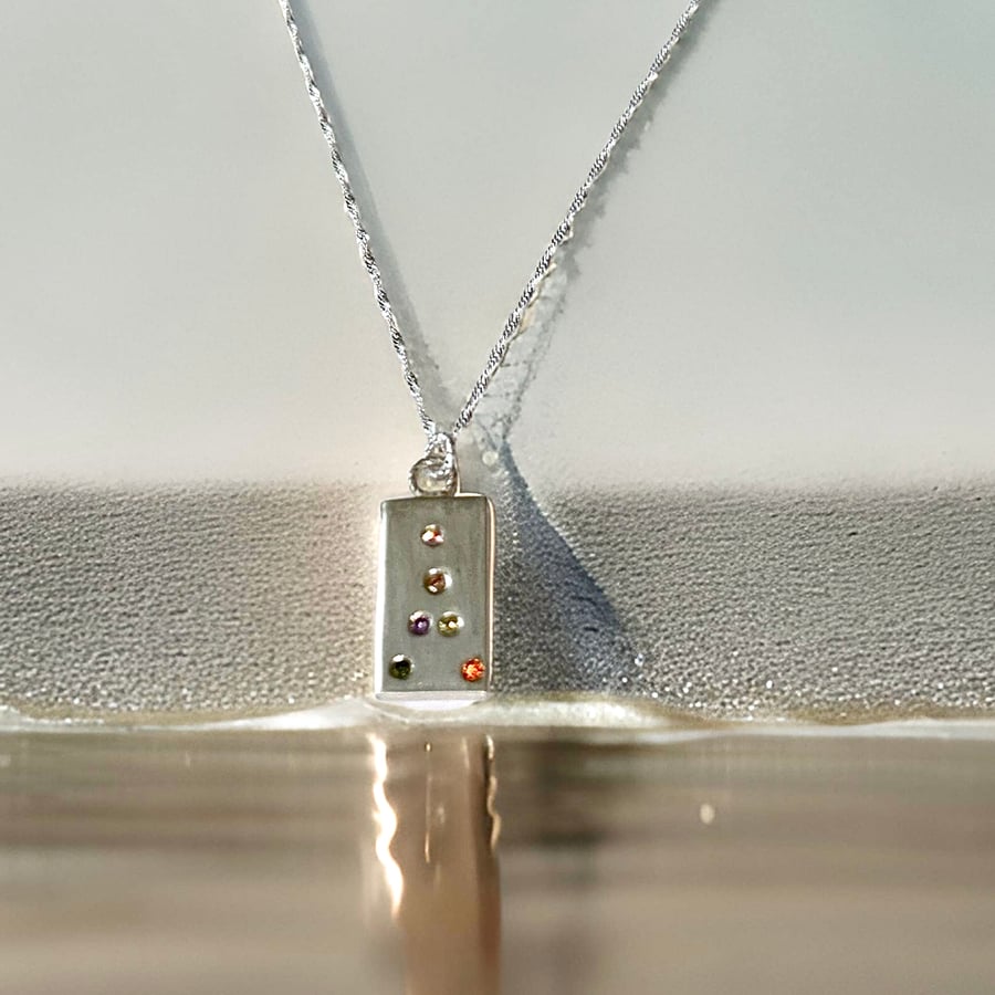 Silver Crystal Cubic Zirconia Necklace