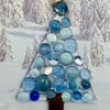 Handmade Fused Glass Xmas Tree Hanging Christmas Decoration 