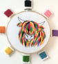 Embroidery Kit - Highland Cow Hand Embroidery Kit - Image 7