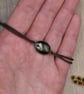 Adjustable Resin Bracelet with Pressed Bud and Leaf, Waxed Cotton Cord - Image 4