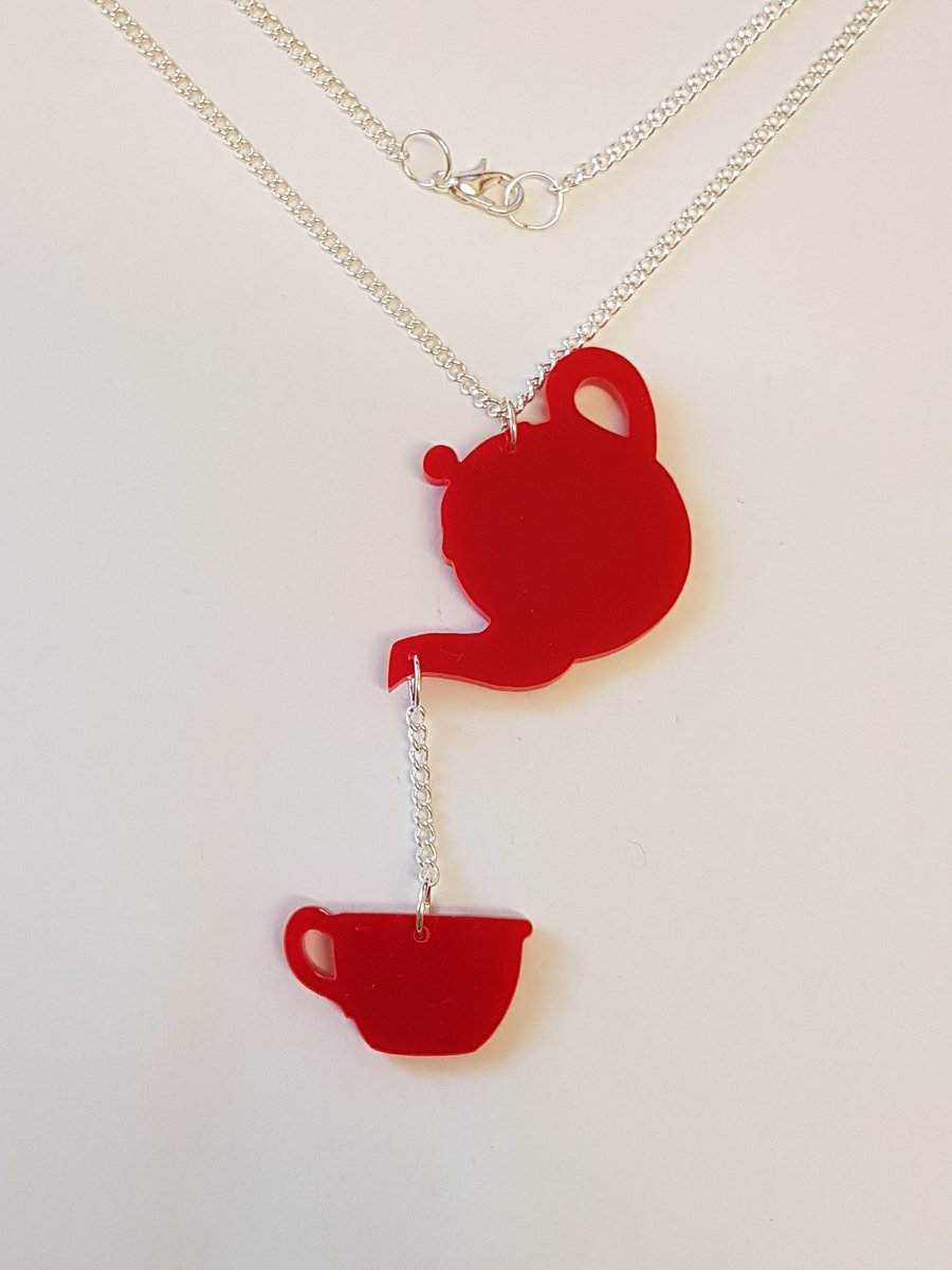Time for Tea Necklace - Acrylic