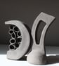 Black Clay Sculpture Interdependent Forms - Image 5