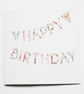 Bunting Happy Birthday card flowers - Image 1