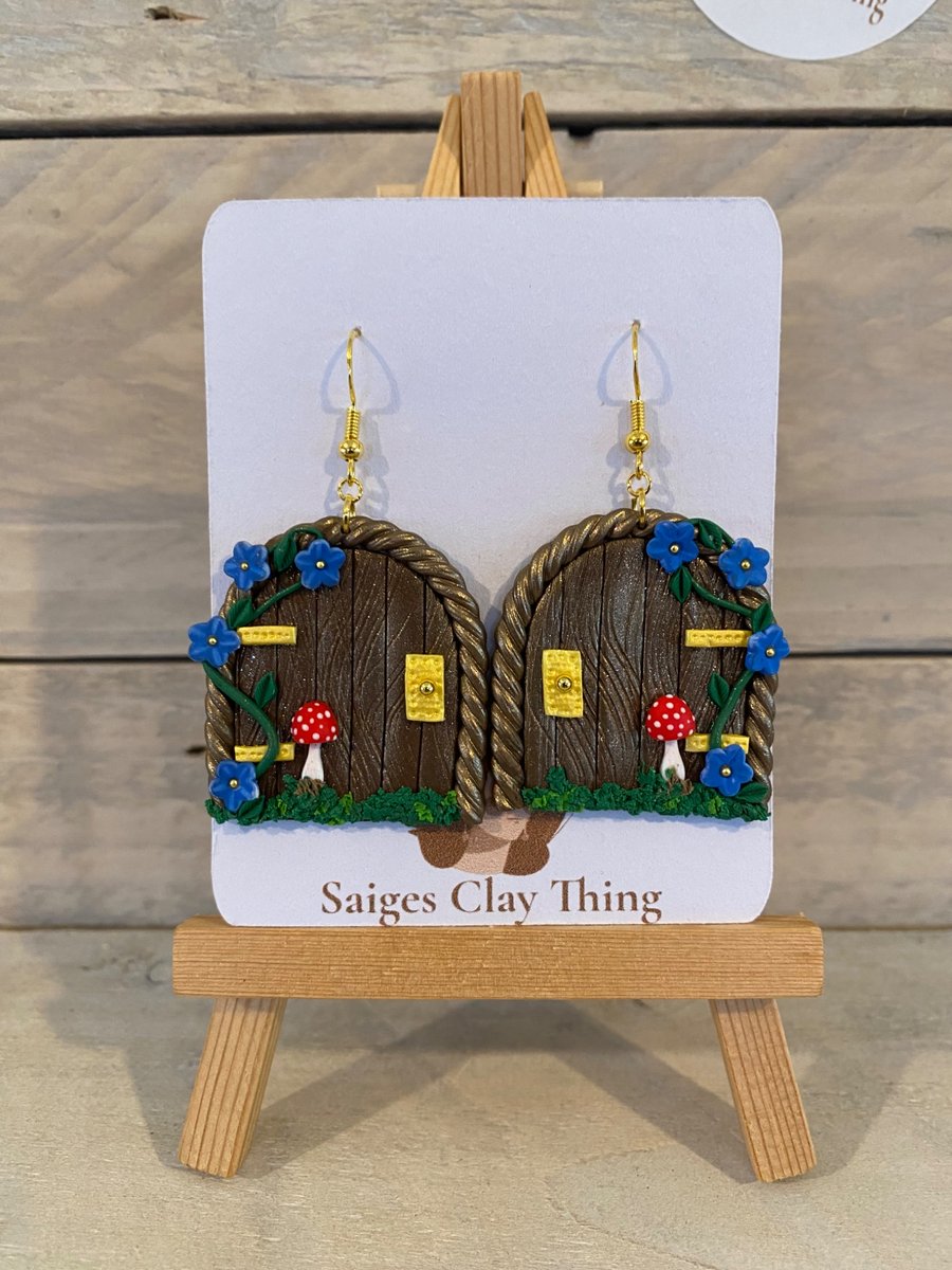Fairy Mushroom Door Earrings 
