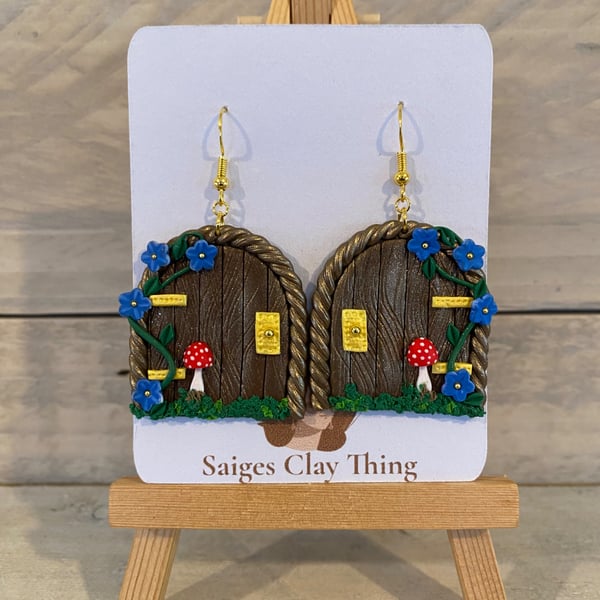 Fairy Mushroom Door Earrings 