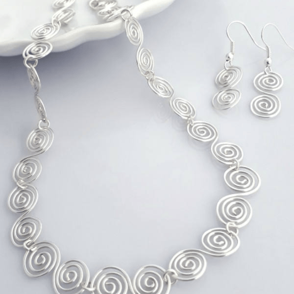 Celtic Spiral Necklace and Earrings jewellery sets Christmas gifts for her