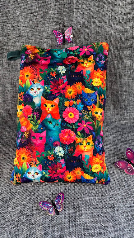 Cats Book Sleeve, Cover, Pouch