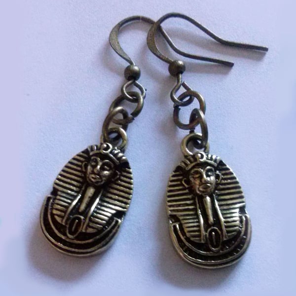 Bronze Tutankhamun Egypt Egyptian Boho Earrings