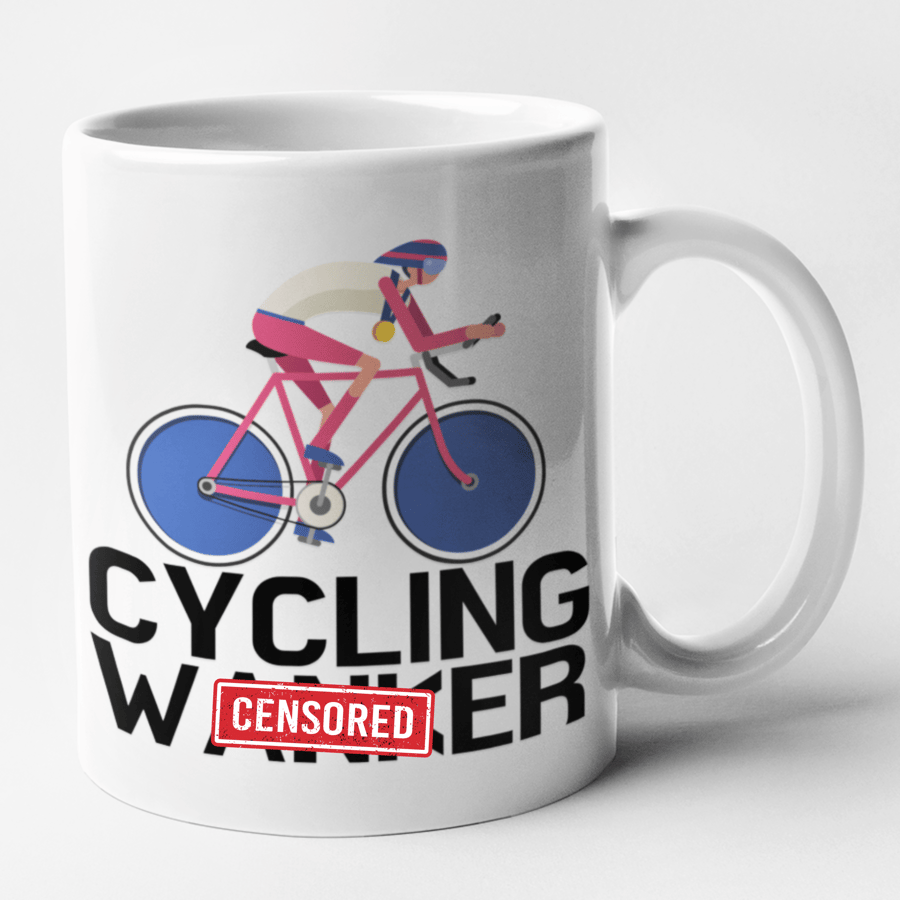 Cycling W..ker Mug Rude Funny Novelty Coffee Cup Birthday Present Gift Best 
