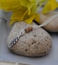 Picture Jasper & antique silver leaf long layering necklace - Image 2
