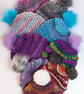 Hat crochet with handmade faux fur detachable pompom grey - Image 8