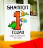 Personalised 1st Birthday 1 Today Have A Roarsome Birthday Card Dinosaur Age  - Image 2