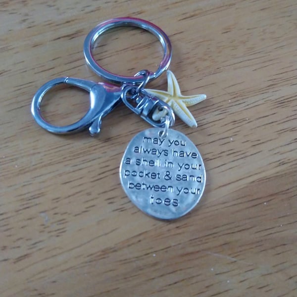 Starfish keyring 