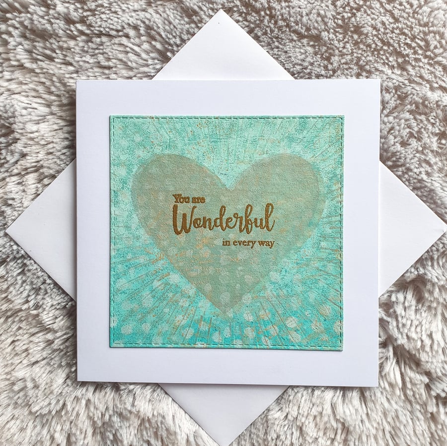 Teal and Gold - Wonderful Card