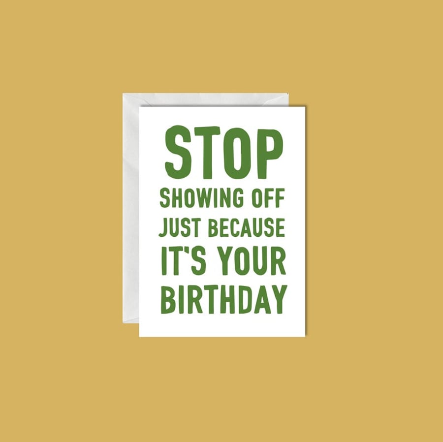 Funny Birthday Card, Husband card, Card for him, Card for her, show off
