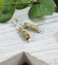 Earrings, Sterling Silver and Unakite and Jasper Droppers - Image 4