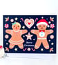 Gingerbread Christmas Card, Cosy Festive Art