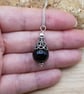 Small Black Jet cone pendant. Reiki jewelry uk. - Image 3