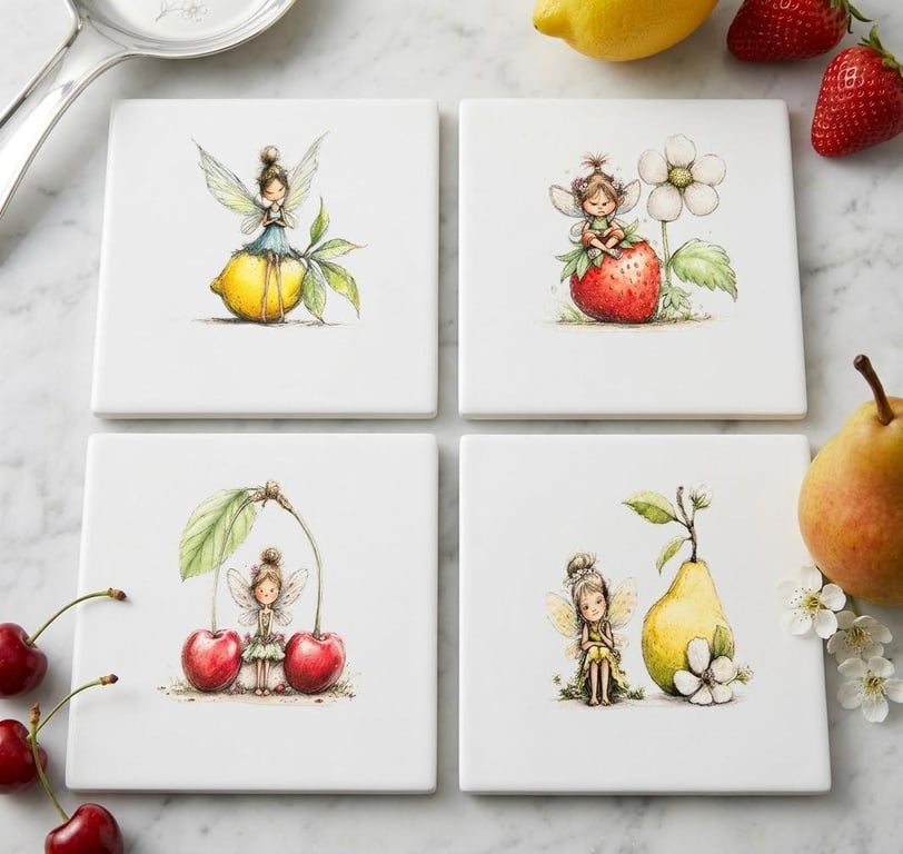 The Sour Patch Pixies Ceramic Square Coasters (Set of 4)
