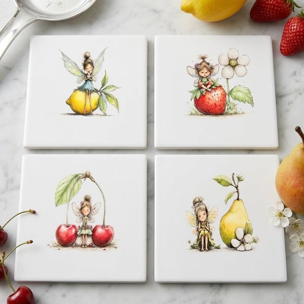 The Sour Patch Pixies Ceramic Square Coasters (Set of 4)