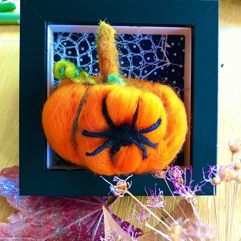 Needle felted Pumpkin decoration 