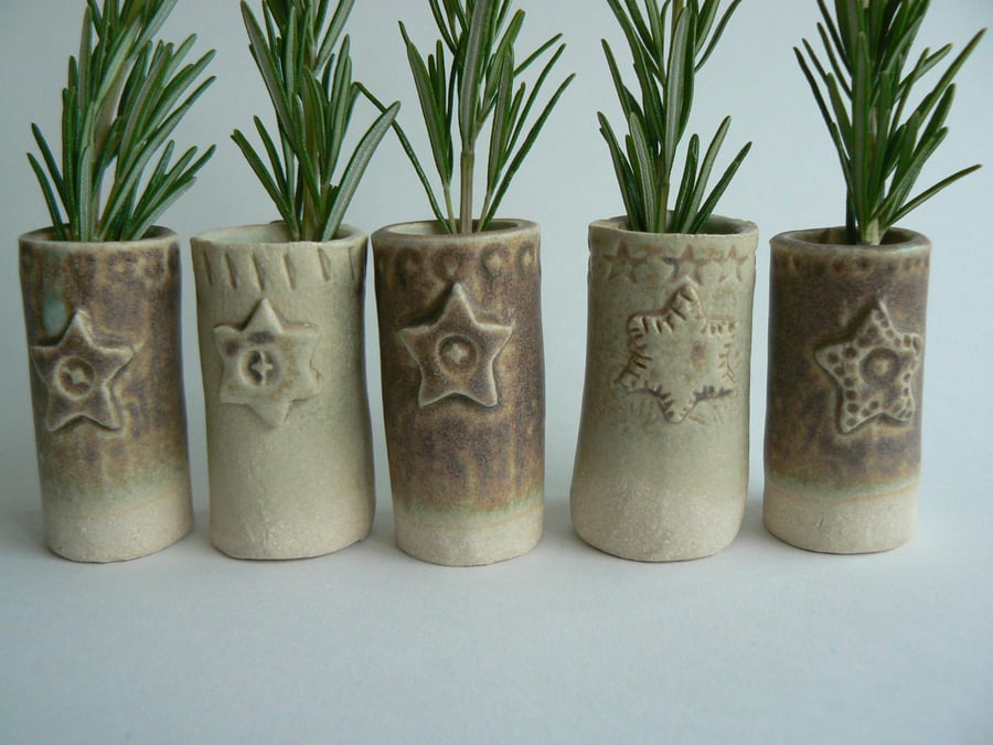Vases with Star Decoration