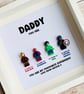 Dad Daddy Superhero Marvel Minifigures Frame - Image 2