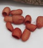 10 Madder Orange Naturally Dyed Silk Cocoons - Image 3