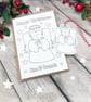Coloured By Christmas Card & Gift Tag - Boy Angel - Personalised  - Image 2