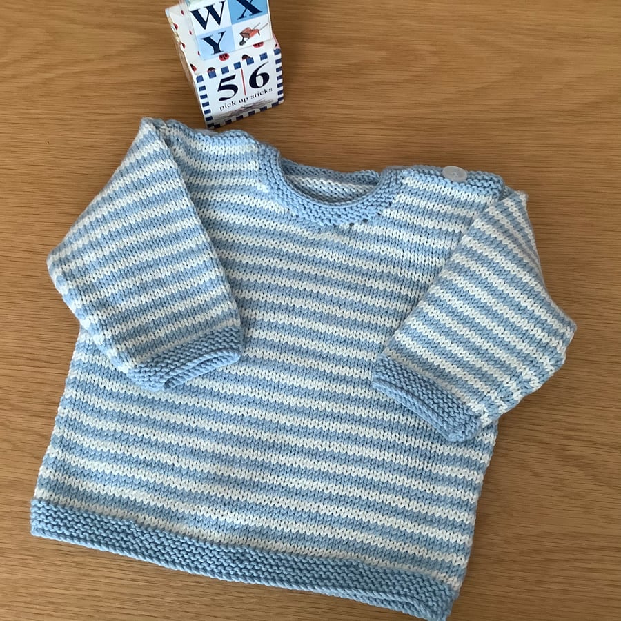 Hand Knitted Cashmere Blend Baby Jumper 3-6 Months 