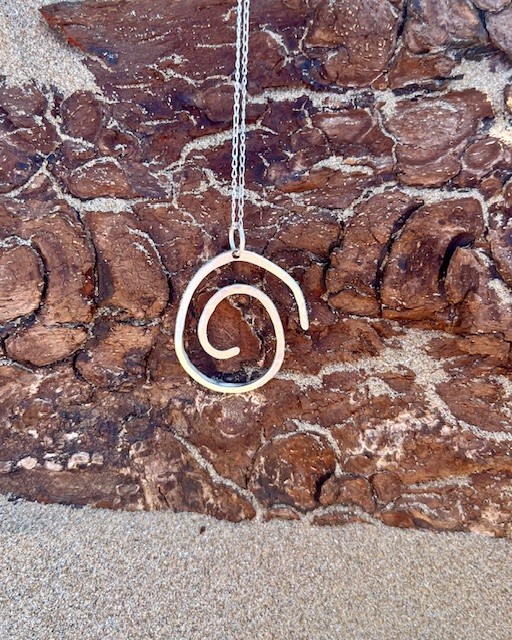 Handmade Sterling Silver Spiral Pendant Necklace - Unique Silver 925 Jewellery