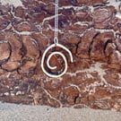 Handmade Sterling Silver Spiral Pendant Necklace - Unique Silver 925 Jewellery