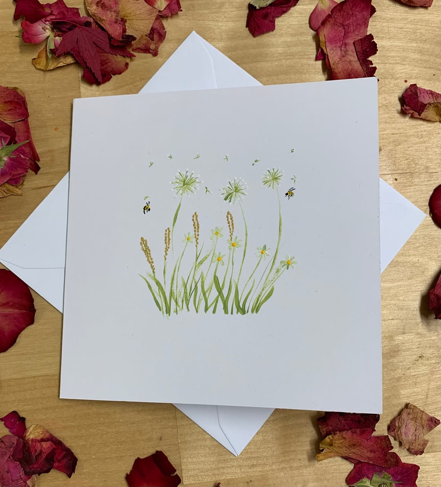 Cow parsley card