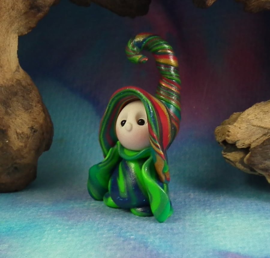 HighHat Gnome 'Koby' Magic! OOAK Sculpt by artist Ann Galvin 