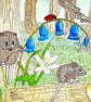 Woodland mouse and bluebells - Image 2