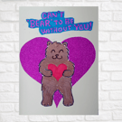 Handmade Bear Valentine card