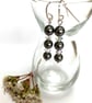Sterling Silver Grey Swarovski Pearl and Cyrstal Earrings - Image 2