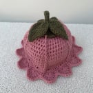 Flower Fairy Hat with Leaves - Handmade Crochet Hat in Baby, Child & Adult Sizes