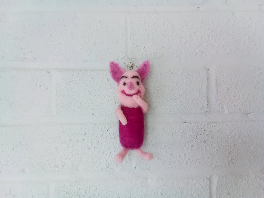 Needle felted animals piglet Tigger Winnie Eeyore characters 