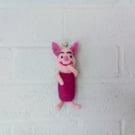 Needle felted animals piglet Tigger Winnie Eeyore characters 